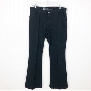 Mossimo Flare Jeans Black Denim MidRise Stretch 10